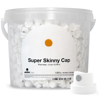 SKINNY CAP SUPER SKINNY white-grey - 1000er Bucket