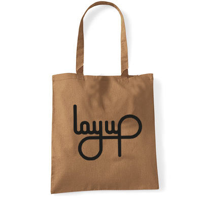 LAYUP Tote Bag LOGO caramel/black