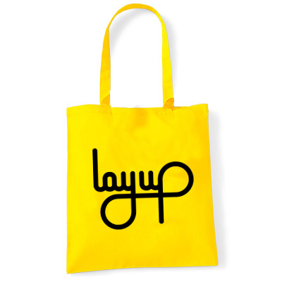 LAYUP Tote Bag LOGO yellow/black