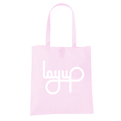 LAYUP Tote Bag LOGO pink pastel/white