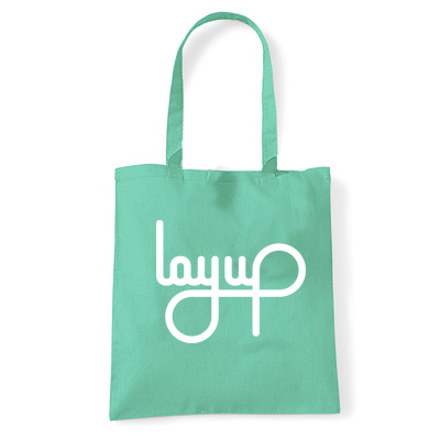 LAYUP Tote Bag LOGO mint pastel