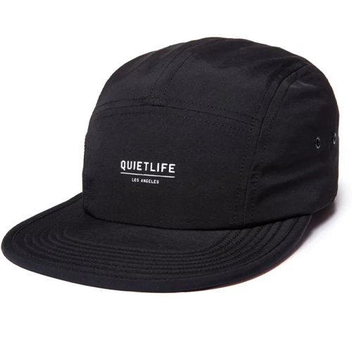 THE QUIET LIFE 5Panel Camper Hat CRUSH - black