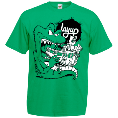 LAYUP X ROSY ONE T-Shirt TRAIN MONSTER kelly green