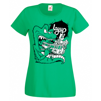 LAYUP X ROSY ONE Girl Shirt TRAIN MONSTER kelly green