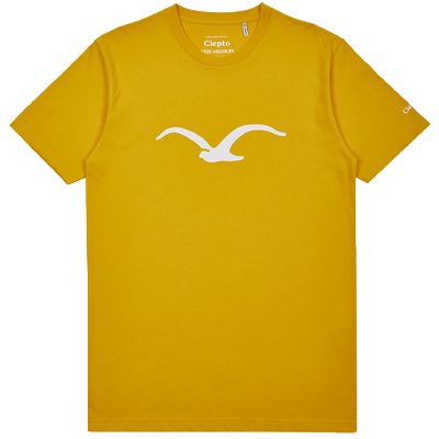 CLEPTOMANICX T-Shirt MÖWE golden rod/white