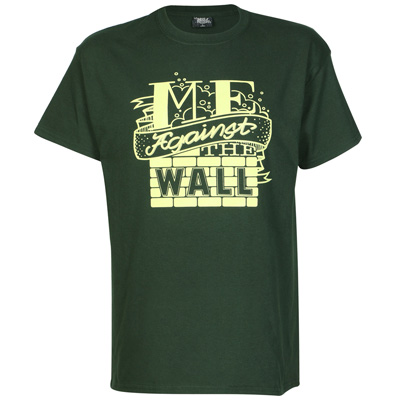 UNDERPRESSURE T-Shirt ME AGAINST THE WALL green