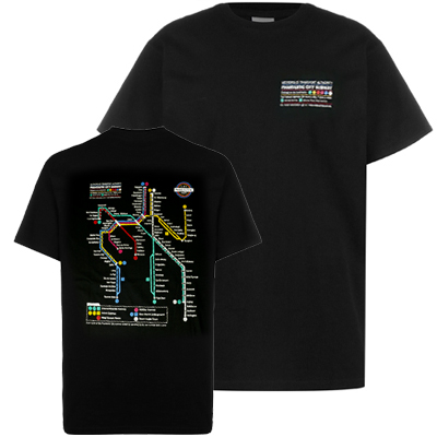 UNDERPRESSURE T-Shirt PHANTASTIC CITY Backprint - black