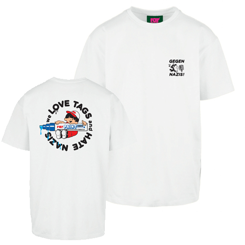 UNDERPRESSURE X RAR T-Shirt GEGEN NAZIS - white