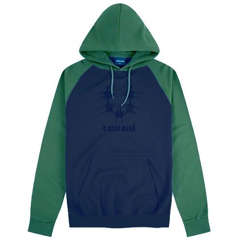 USUAL Hoody ABOUT - black/green