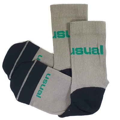 USUAL Socks LOGO grey