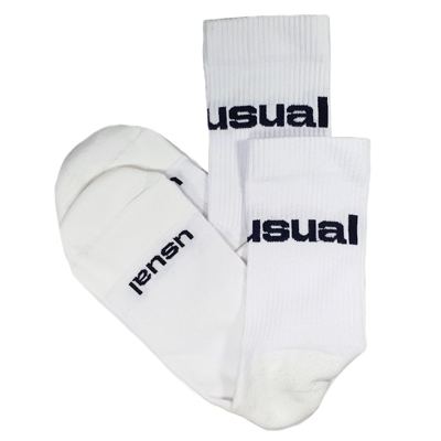 USUAL Socken LOGO white