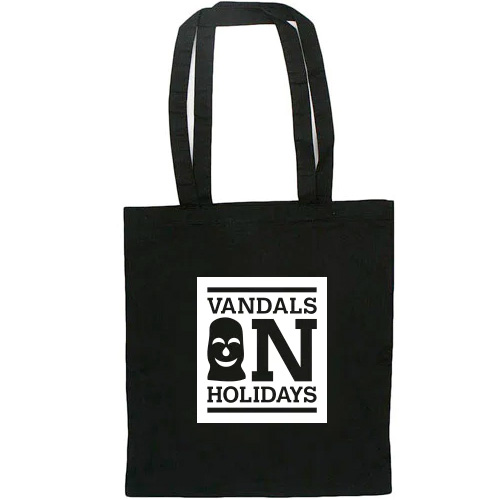 VANDALS ON HOLIDAYS Tote Bag BOX LOGO black/white