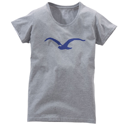 CLEPTOMANICX Girl Shirt MÖWE heather grey/blue