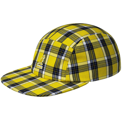 KANGOL 5Panel Baseball Cap PLAID yellow