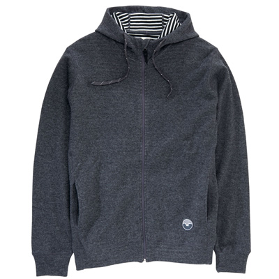 CLEPTOMANICX Hooded Zipper WOOZER 3 heather dark grey